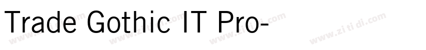Trade Gothic IT Pro字体转换